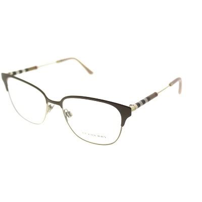 Burberry 1239 Womens Square Eyeglasses Brown/Light Gold 53mm